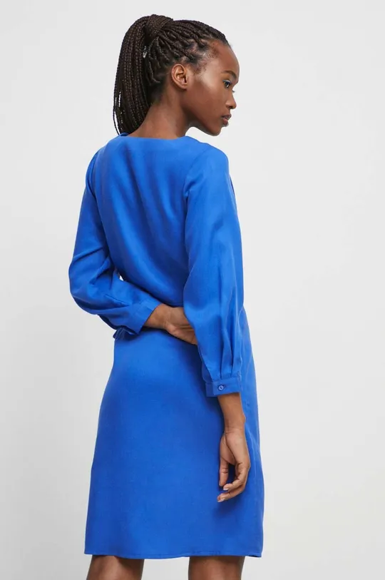 Sukienka damska gładka kolor niebieski 100 % Lyocell