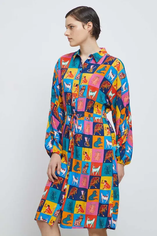 viacfarebná Šaty dámske z kolekcie Mačky Dámsky