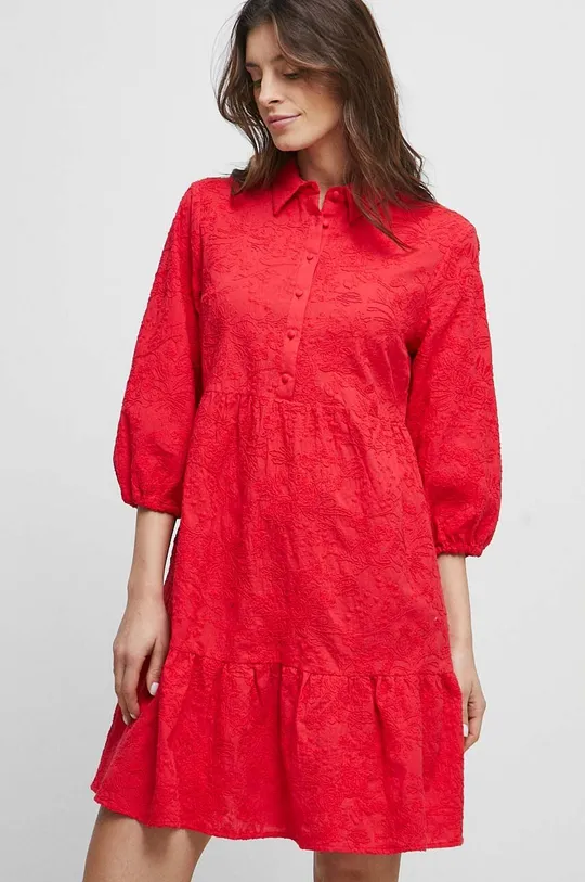 Pamučna haljina Medicine crvena