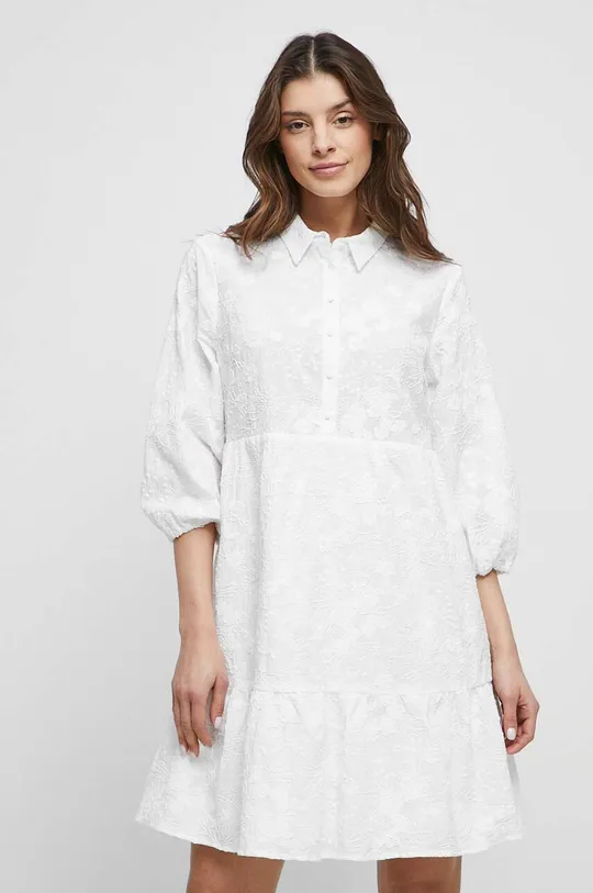 λευκό Βαμβακερό φόρεμα Medicine Γυναικεία