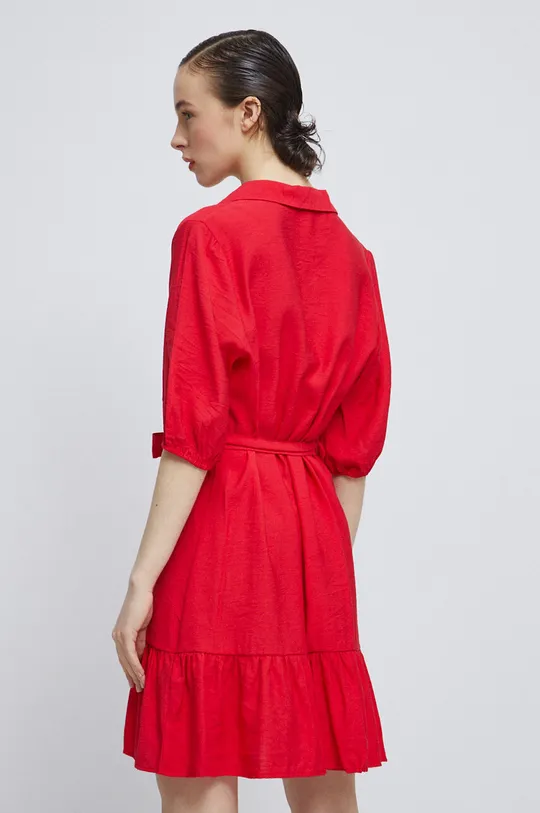 Sukienka damska gładka kolor czerwony 82 % Wiskoza, 18 % Poliamid