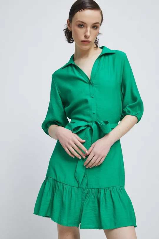Sukienka damska gładka kolor zielony zielony