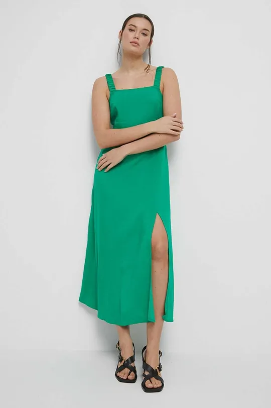 Сукня з домішкою льону Medicine зелений