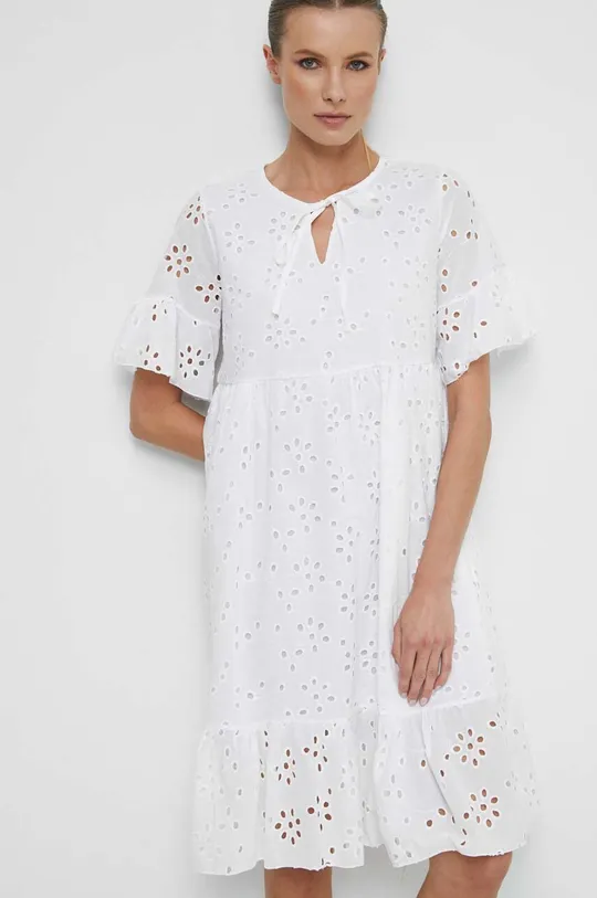 λευκό Βαμβακερό φόρεμα Medicine Γυναικεία