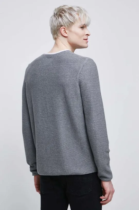 Bavlnený sveter pánsky šedá farba  100 % Bavlna