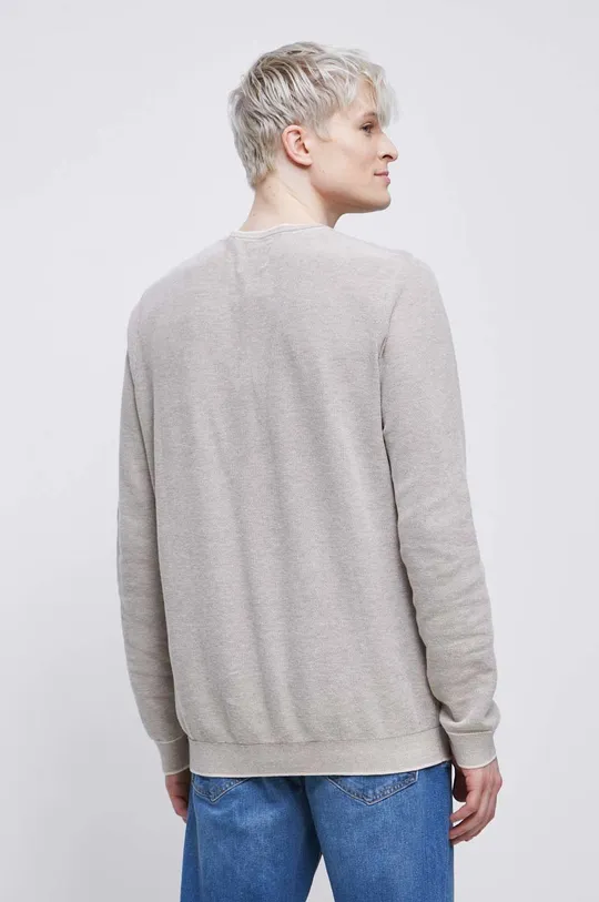 Bavlnený sveter pánsky béžová farba  100 % Bavlna