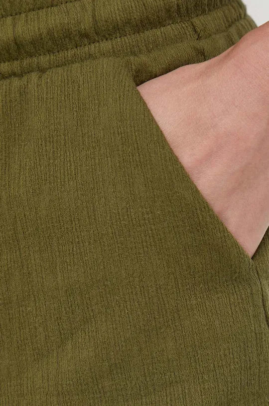 zielony Szorty damskie bawełniane gładkie kolor zielony