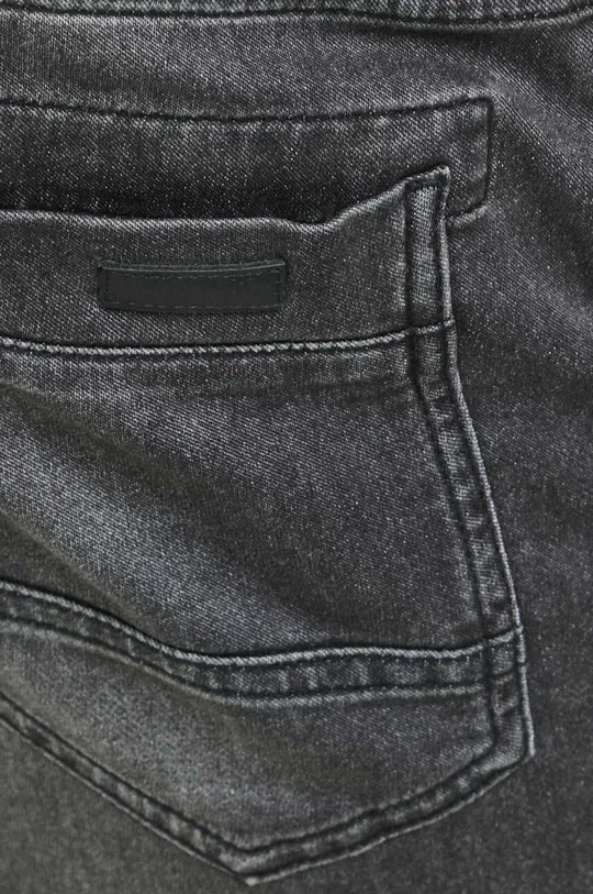 czarny Szorty męskie jeansowe kolor czarny