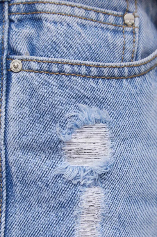 niebieski Szorty męskie jeansowe kolor niebieski