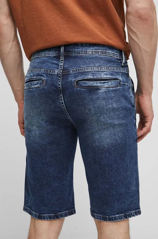 Szorty męskie jeansowe kolor granatowy Materiał zasadniczy: 98 % Bawełna, 2 % Elastan, Podszewka: 100 % Bawełna