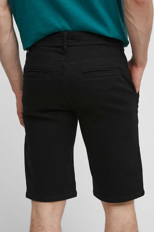 Szorty męskie jeansowe kolor czarny Materiał zasadniczy: 98 % Bawełna, 2 % Elastan, Podszewka: 100 % Bawełna
