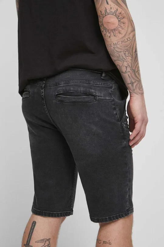 Szorty męskie jeansowe kolor szary Materiał zasadniczy: 98 % Bawełna, 2 % Elastan, Podszewka: 100 % Bawełna