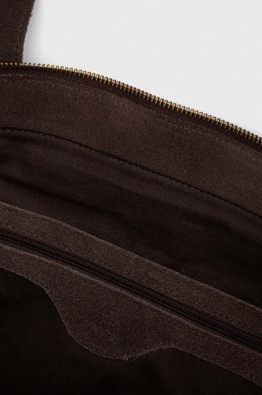 Semišová kabelka dámska hnedá farba Dámsky
