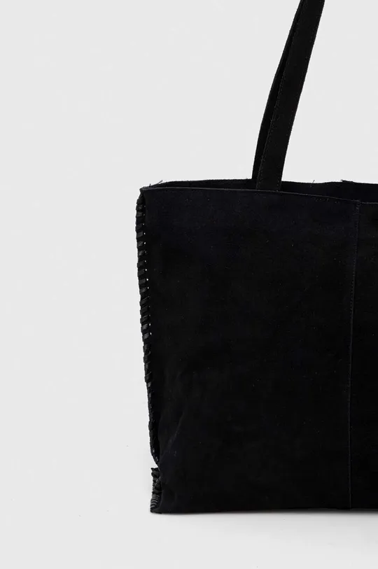 Semišová kabelka dámská černá barva  Hlavní materiál: 100 % Semišová kůže Podšívka: 100 % Bavlna