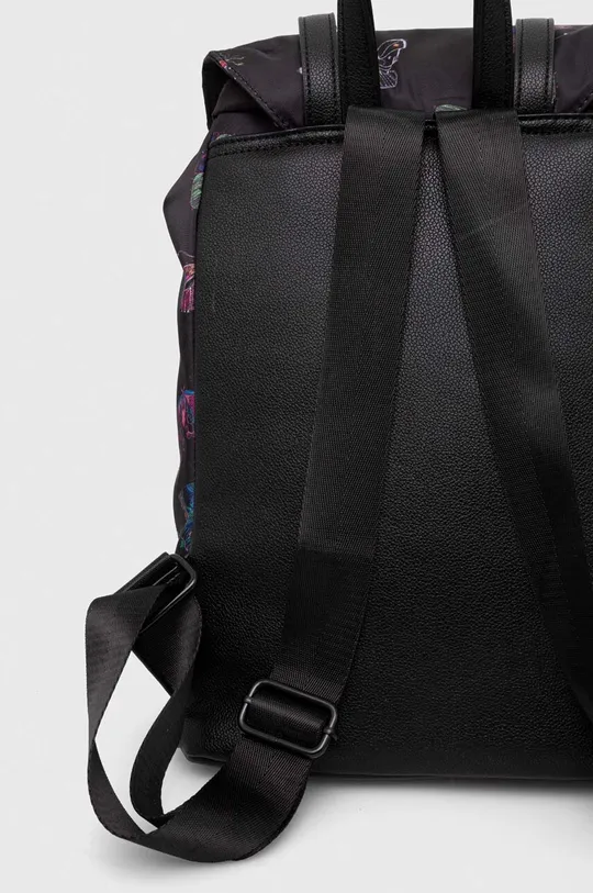 Plecak damski wzorzysty kolor czarny Materiał zasadniczy: 100 % Poliester, Podszewka: 100 % Poliester, Inne materiały: 100 % Poliuretan