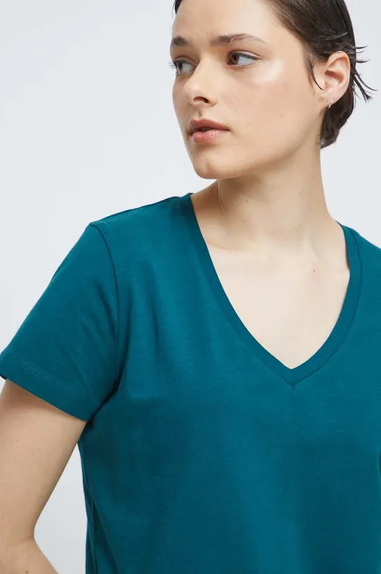 cyraneczka T-shirt damski gładki kolor zielony