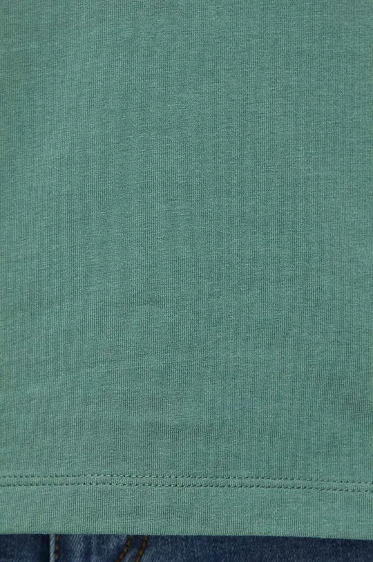T-shirt damski gładki kolor zielony Damski