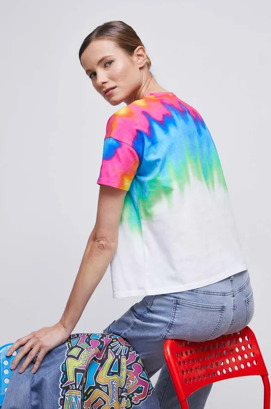 T-shirt bawełniany damski z kolekcji WOŚP x Medicine kolor multicolor 100 % Bawełna