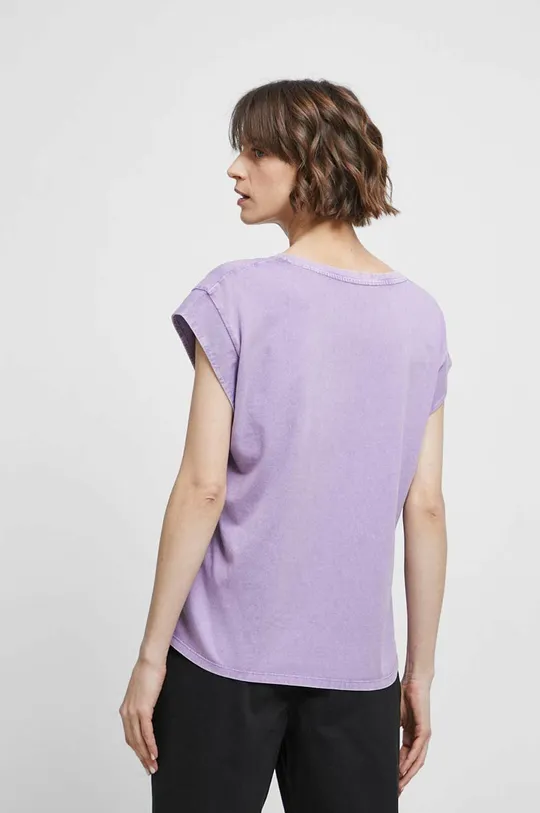 Bavlnené tričko dámske Medicine Artists fialová farba <p> 100 % Bavlna</p>