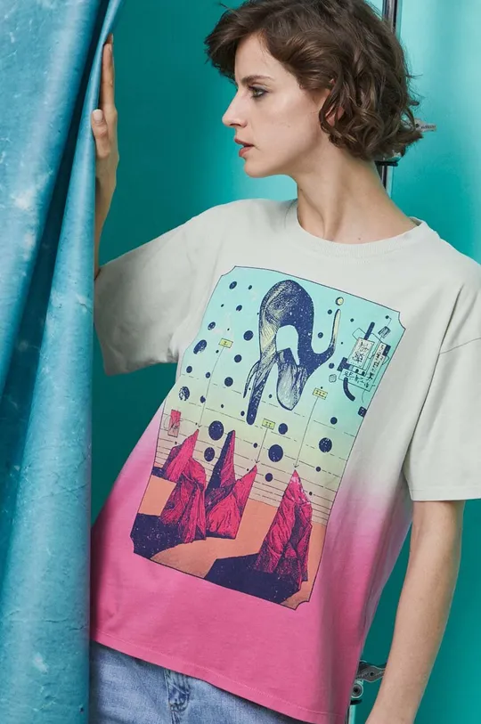 T-shirt bawełniany damski Medicine Artists kolor multicolor 100 % Bawełna