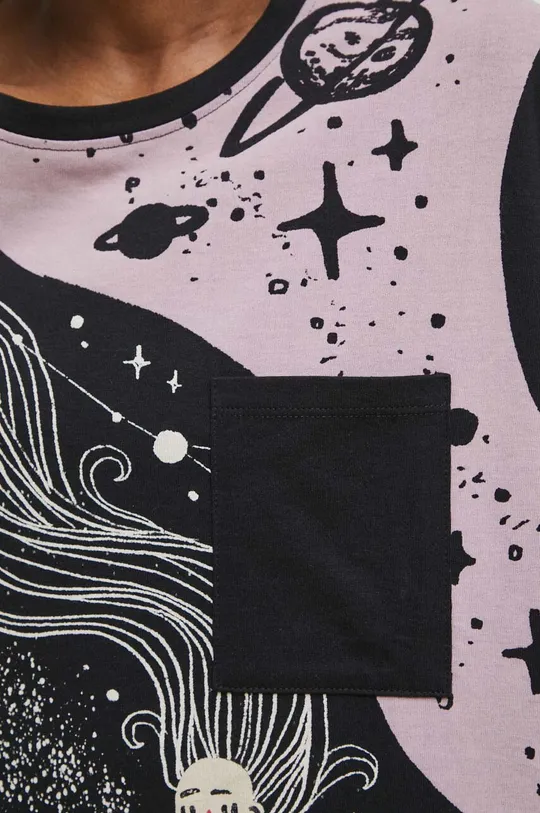 Bavlnené tričko dámske Graphics Series, čierna farba