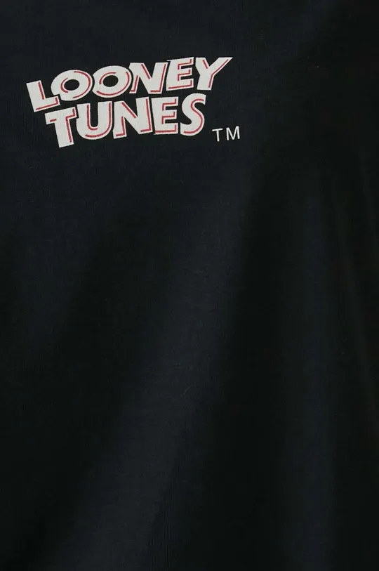 T-shirt bawełniany damski Looney Tunes kolor czarny Damski