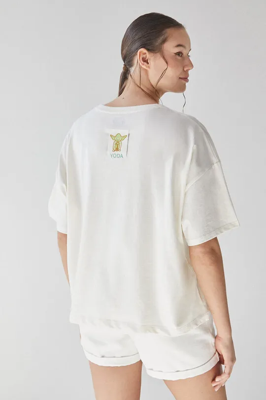 Bavlnené tričko dámske Star Wars béžová farba  100 % Bavlna