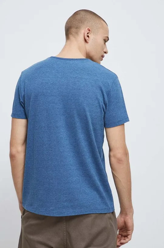 Tričko pánske modrá farba <p> 98 % Bavlna, 2 % Elastan</p>
