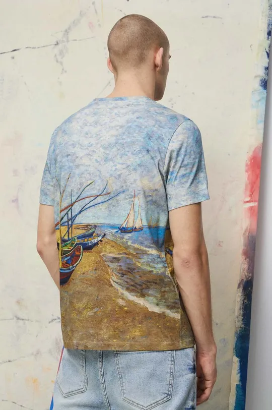 T-shirt bawełniany męski Eviva L'arte kolor multicolor 100 % Bawełna
