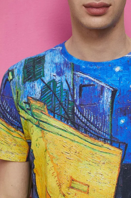 T-shirt bawełniany męski Eviva L'arte kolor granatowy Męski