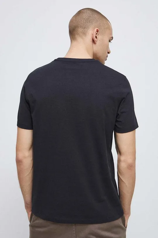 T-shirt bawełniany z nadrukiem kolor czarny 100 % Bawełna