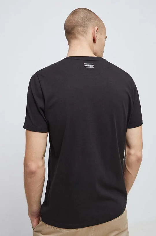 Bavlnené tričko pánske čierna farba  100 % Bavlna