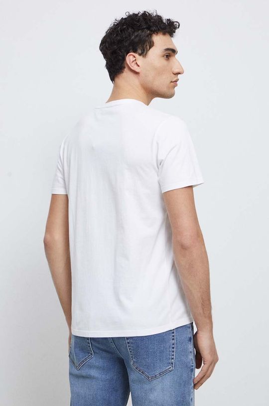 T-shirt bawełniany męski by Michalina Tańska kolor biały 100 % Bawełna