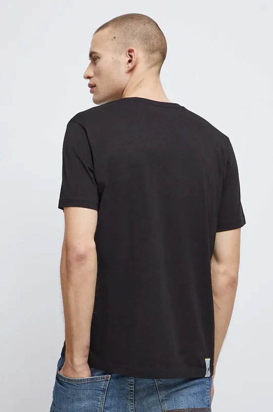 T-shirt bawełniany z kolekcji Koty kolor czarny  100 % Bawełna