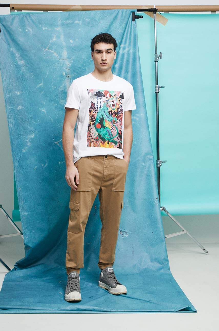 T-shirt bawełniany męski Medicine Artists kolor biały biały