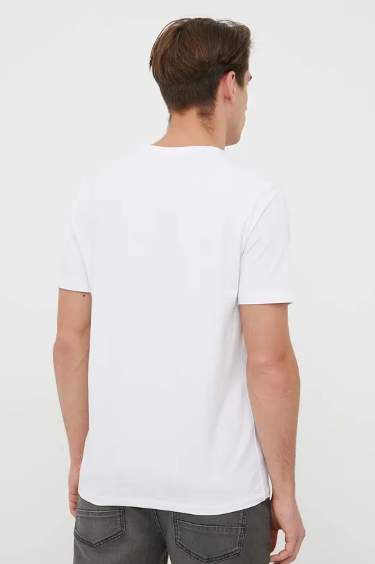 Tričko pánske z pleteniny biela farba  95 % Bavlna, 5 % Elastan