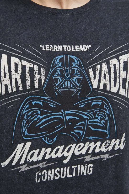 T-shirt bawełniany męski Star Wars kolor czarny