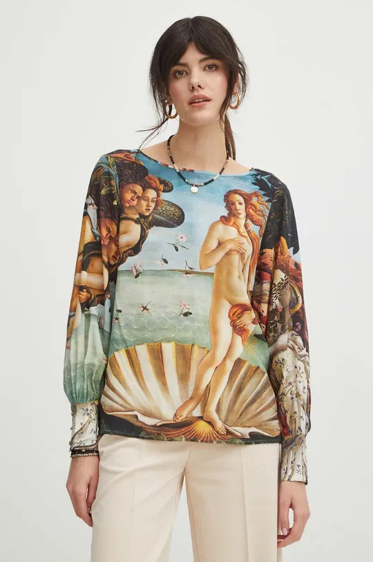 Bluzka damska wzorzysta z kolekcji Eviva L'arte kolor multicolor multicolor