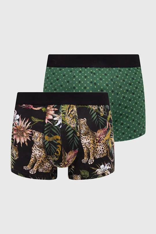 vícebarevná Bavlněné boxerky pánské s příměsí elastanu se vzorem (2-pack) více barev Pánský