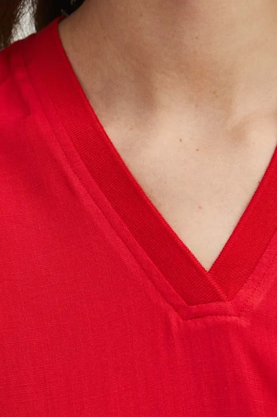 Bluzka damska gładka kolor czerwony Damski