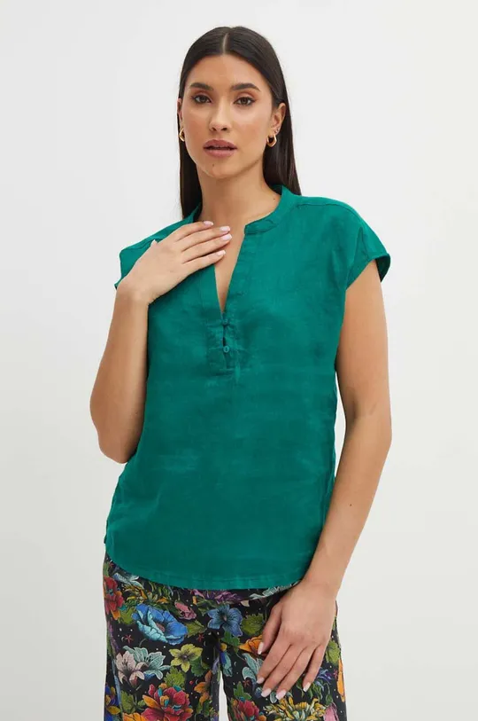 зелений Льняна блузка Medicine Жіночий