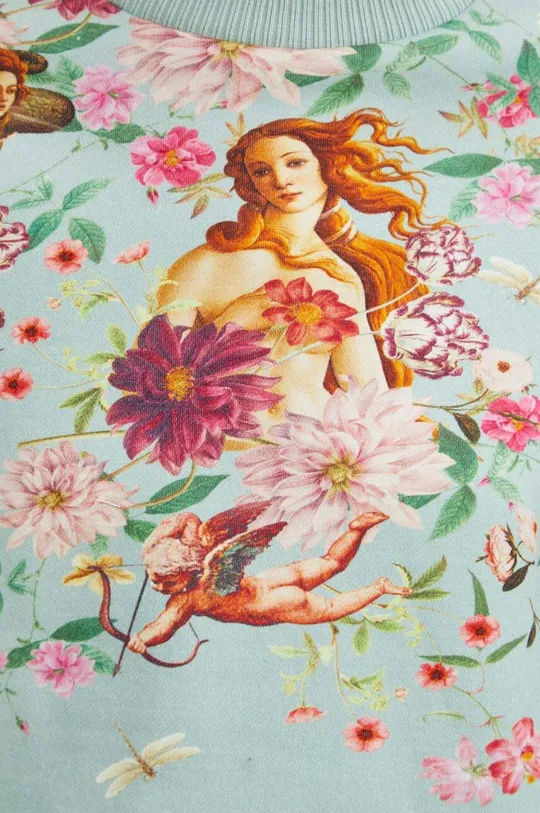 Bluza damska z kolekcji Eviva L'arte kolor turkusowy