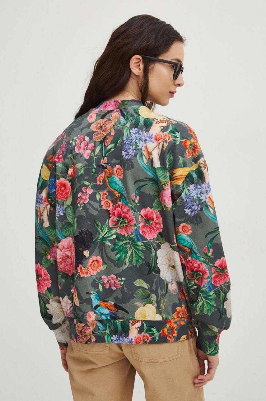 Bluza Damska W Kwiaty Kolor Zielony Zam w Na Wearmedicine bluza-damska-w-kwiaty-kolor-zielony-zam-w-na-wearmedicine
