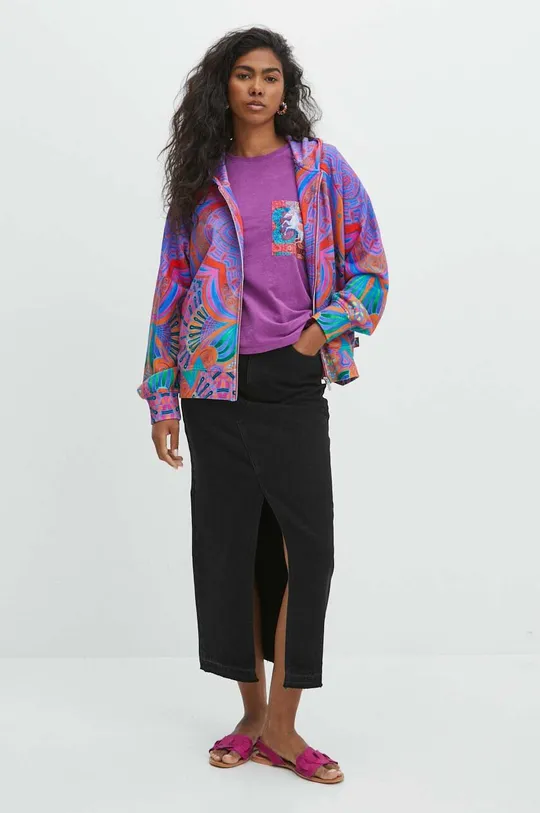 Bluza damska z kolekcji Jane Tattersfield x Medicine kolor multicolor Materiał główny: 80 % Bawełna, 20 % Poliester, Materiał dodatkowy: 95 % Bawełna, 5 % Elastan