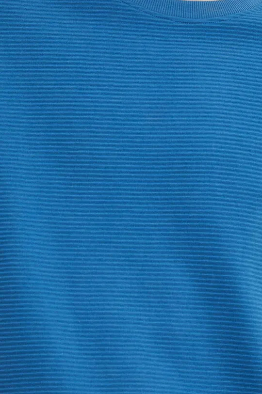 Longsleeve męski prążkowany kolor niebieski Męski