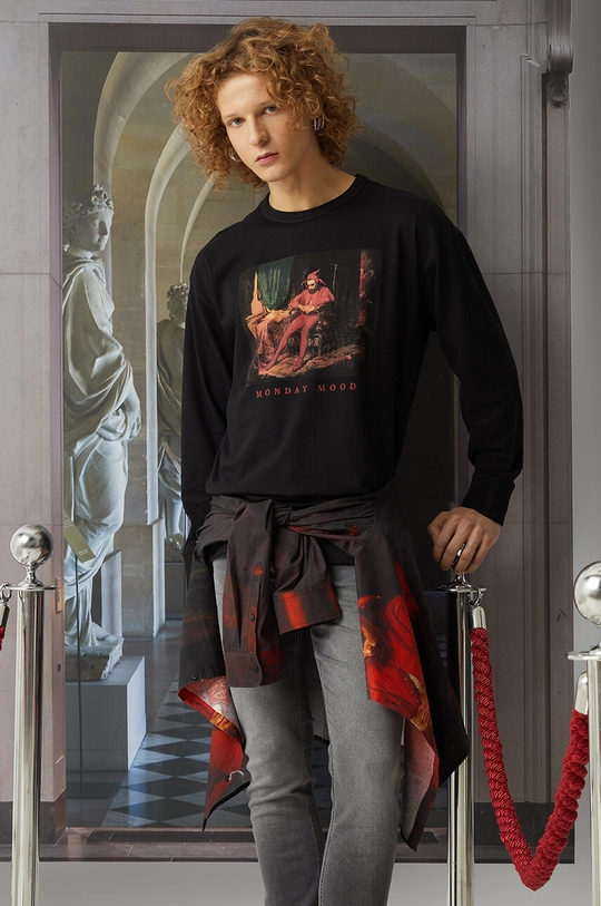 czarny Medicine longsleeve Męski