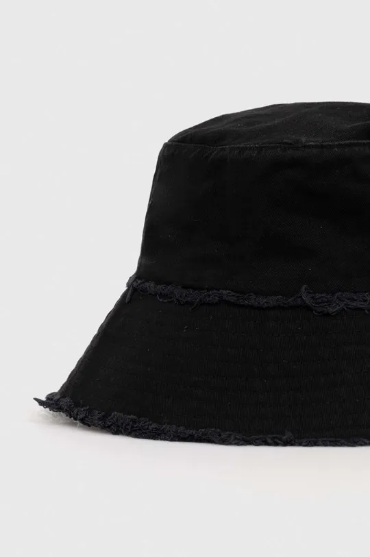 Kapelusz damski typu bucket hat gładki kolor czarny czarny RS24.CAD700