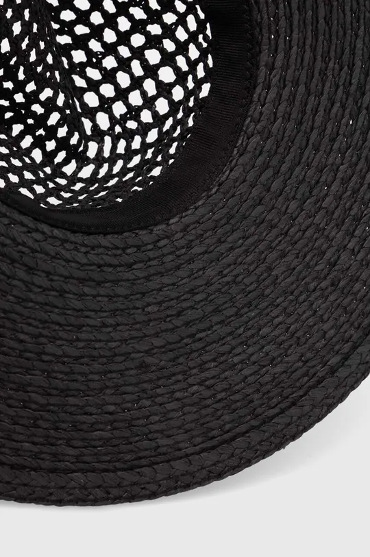 černá Klobouk dámský pletený s ozdobnou aplikací černá barva