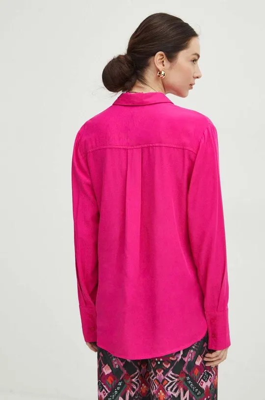 Košeľa dámska ružová farba 100 % Viskóza