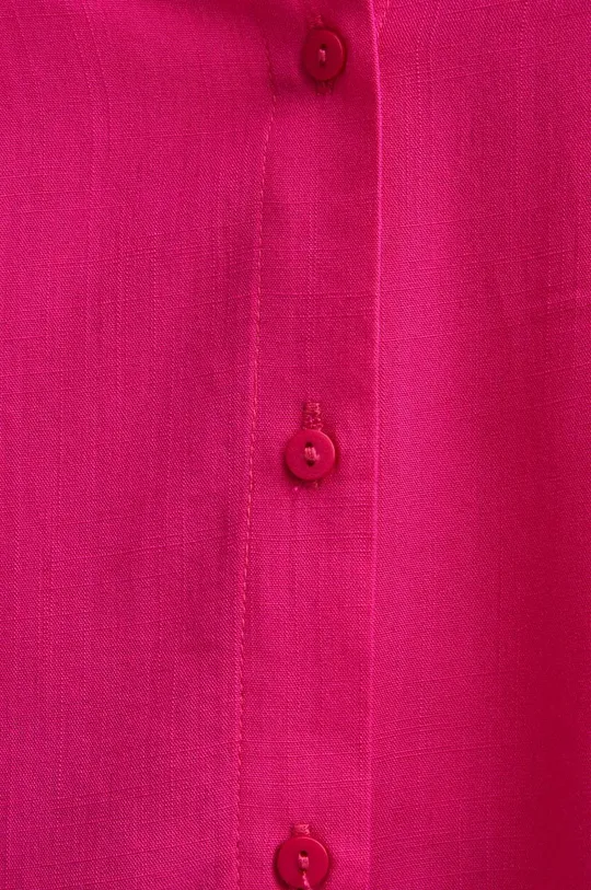 Koszula damska regular z wiskozy kolor różowy Damski
